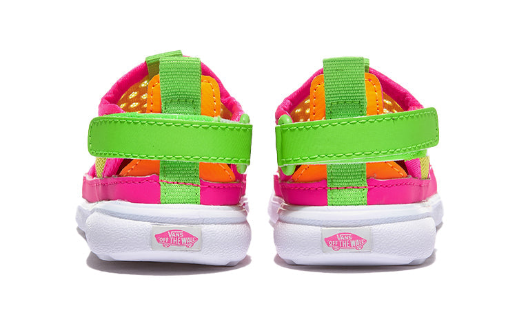 (TD) Vans Ultrarange Velcro Minimalistic Casual Yellow Pink Sandals VN0A4TZPWL8