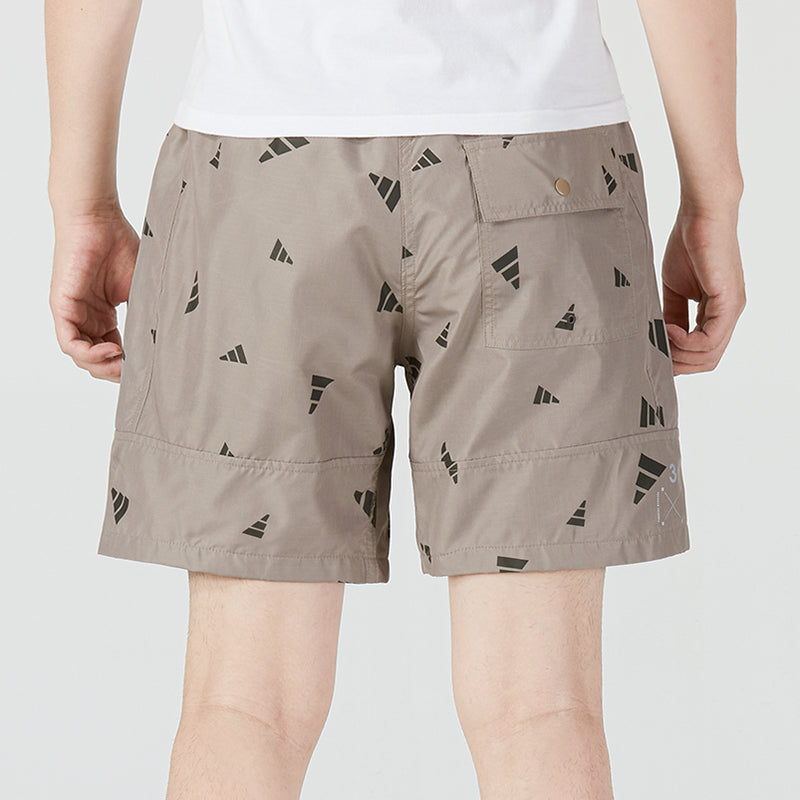 adidas M Prsve Board S Full Print Athleisure Casual Sports Woven Shorts Khaki HD0070