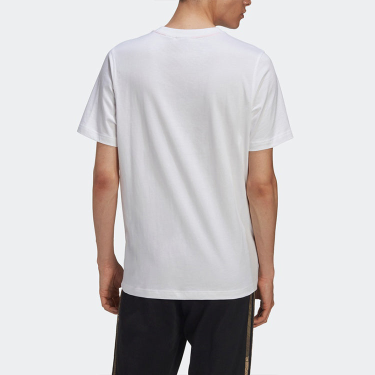 adidas originals CAMO TRF TEE Large logo Printing Sports Short Sleeve White GD5949
