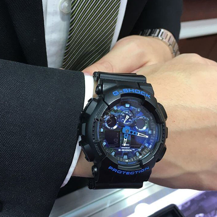CASIO G-Shock Analog-Digital 'Black Blue' GA-100CB-1