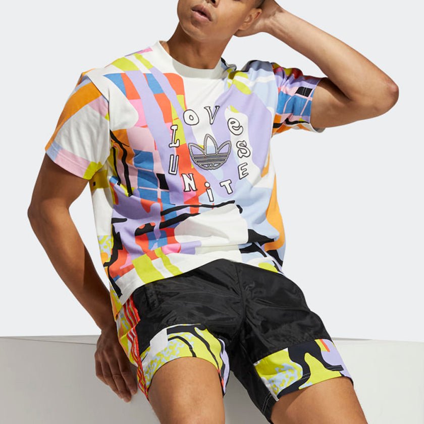 (WMNS) adidas originals Men's Love Unites Aop Sports Multicolor H43968