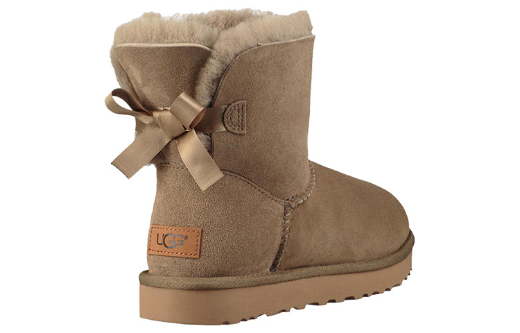 (WMNS) UGG Mini Bailey Bow II Boot Snow boots Light Brown 1016501-ALP