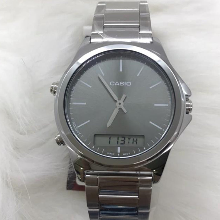 Casio Dress Analog-Digital Watch 'Steel Grey Silver' MTP-VC01D-8E