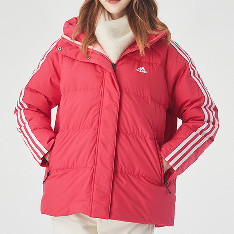 (WMNS) adidas Puff Hooded Windproof Down Jacket Pink GF0003