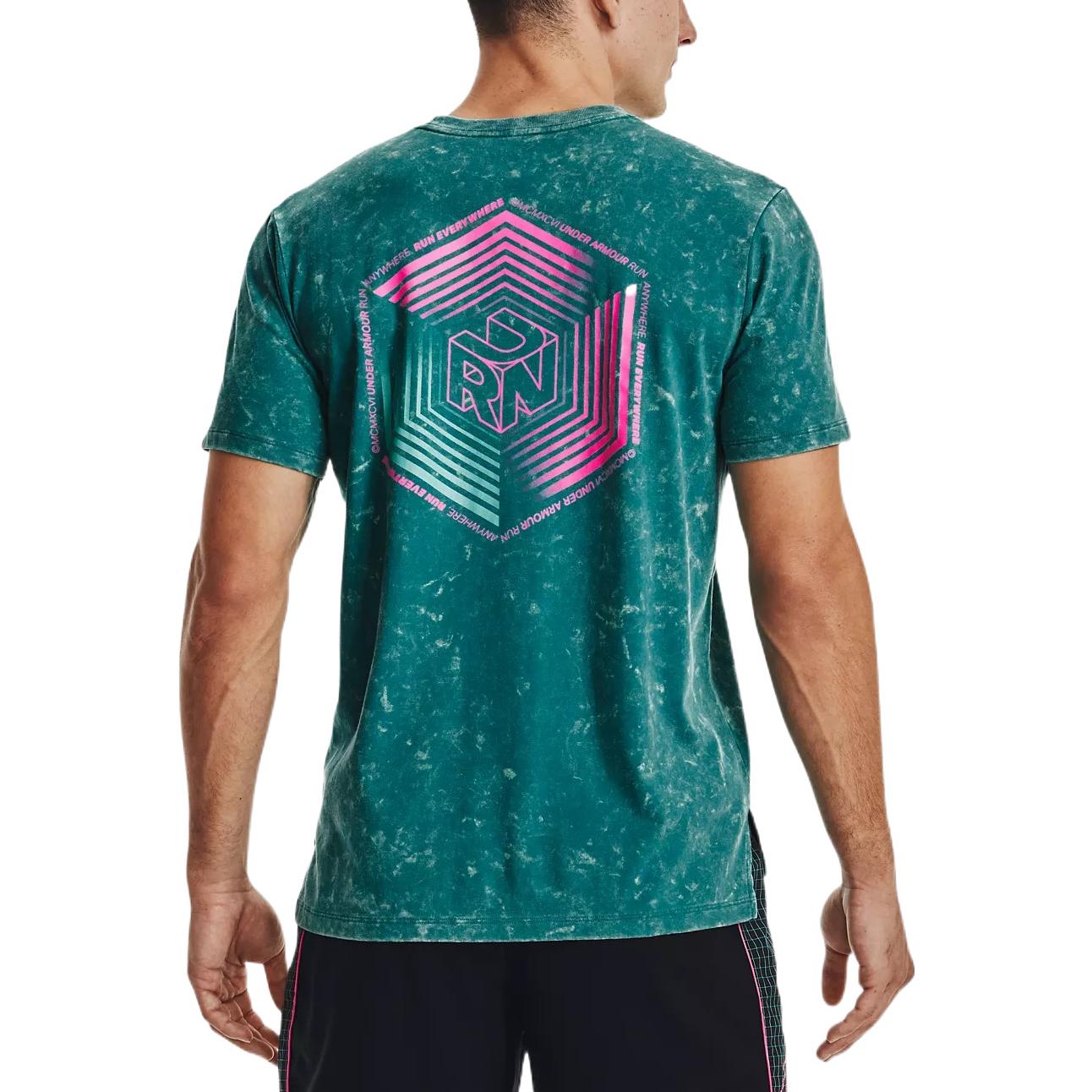 Under Armour Run Anywhere Logo T-shirt 'Teal' 1372590-452
