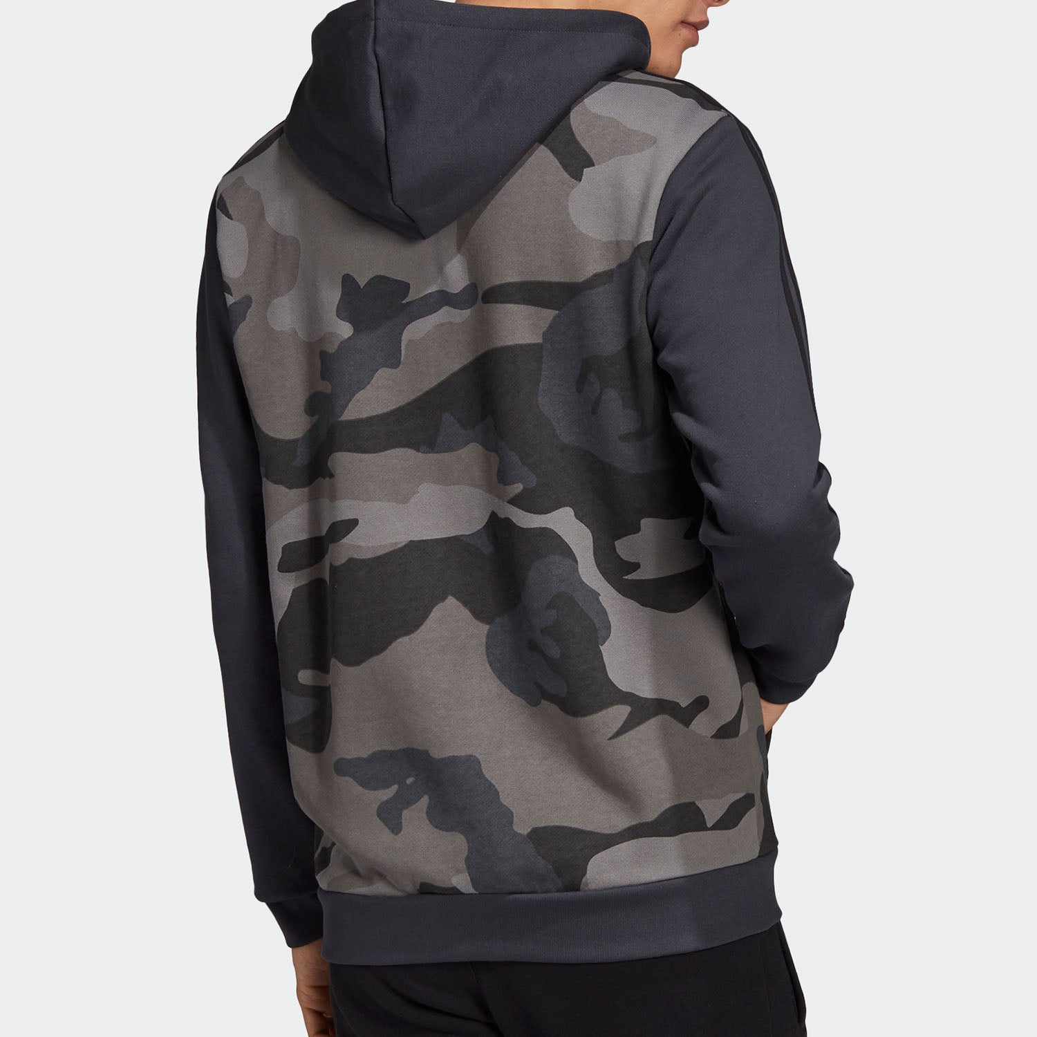 adidas Originals 'Camo' Full Zip Hoodie 'Carbon' ED7073