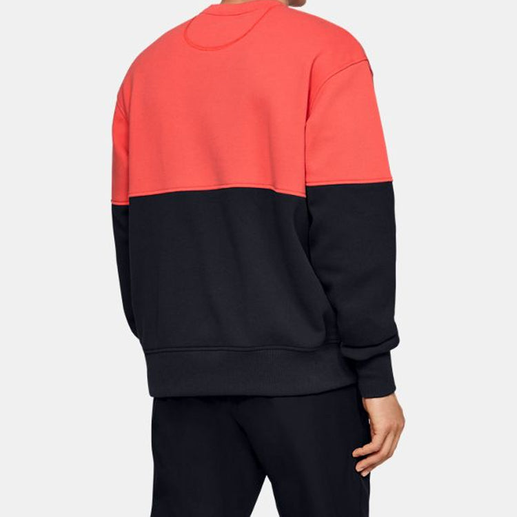 Men's Under Armour Fleece Training Sports Black Orange 1351094-001