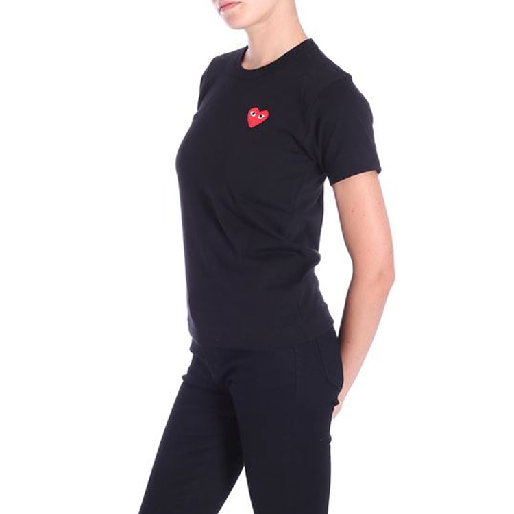 (WMNS) COMME des GARCONS PLAY Small Logo Tee 'Black' AZ-T107-051-1