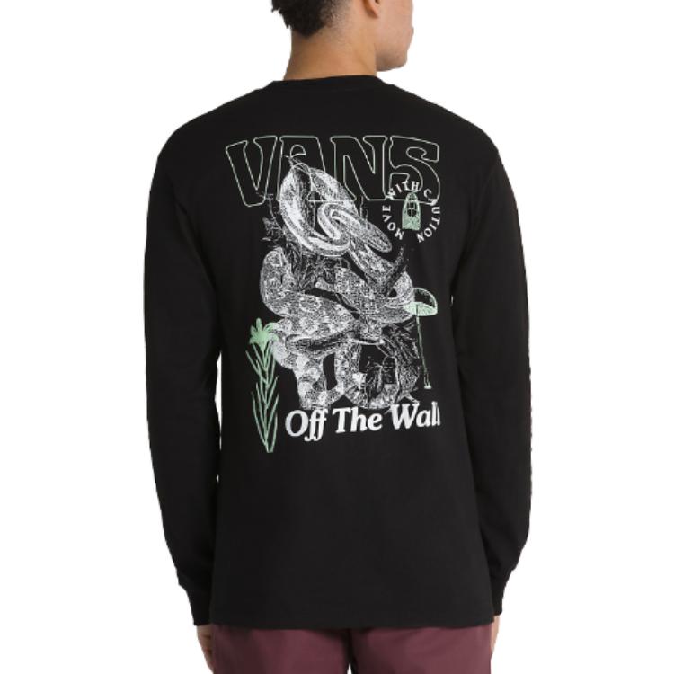 Vans Distorted Snake Long Sleeve T-Shirt 'Black' VN0008TABLK