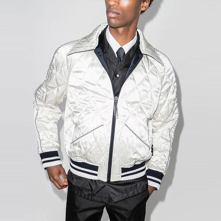 Off-White Logo Print Bomber Jacket OMEH015E20FAB0014501