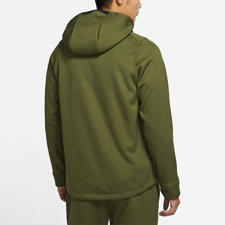 Nike Pro Therma-FIT Fleece Stay Warm Sports Training Hooded Jacket Green DD2125-326