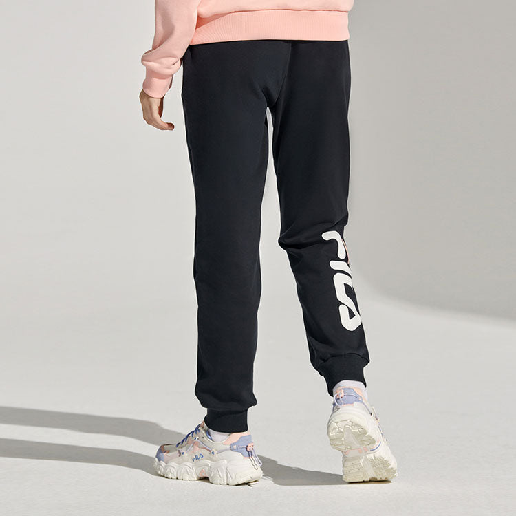 (WMNS) Fila Sports Casual Bundle Feet Pants Black T11W113601F-BK