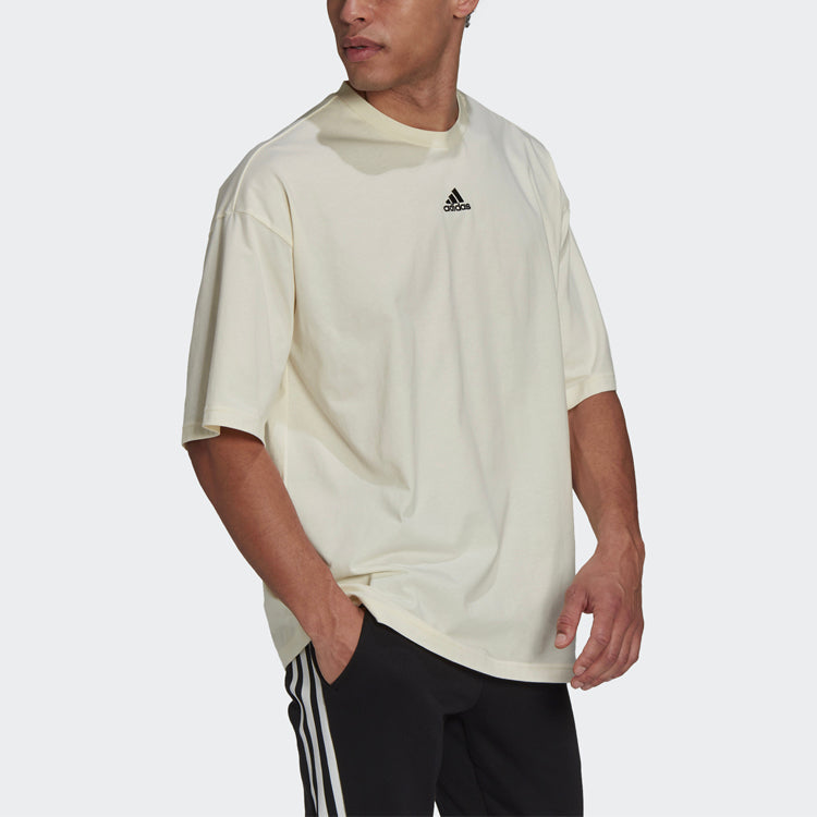 adidas Tee M Sports Stylish Casual Round Neck Short Sleeve White H54034