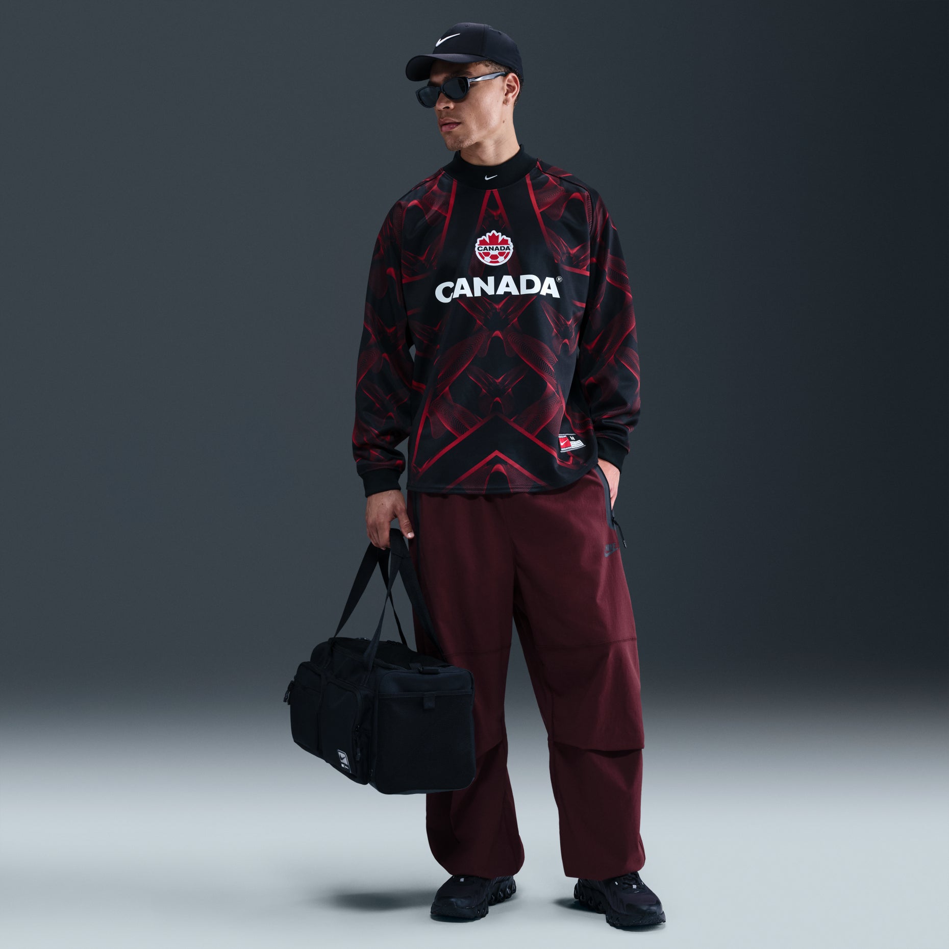 Nike Canada Goalkeeper Jersey 'Black Sport Red White' IO0791-010