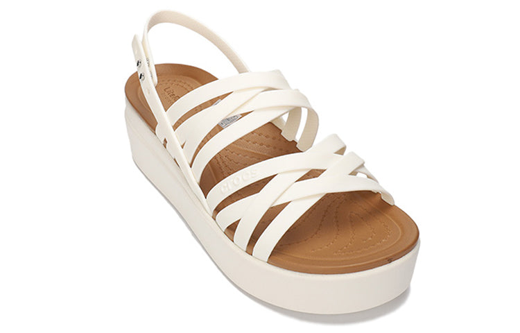 (WMNS) Crocs Brooklyn Strappy White Sandals 206751-159