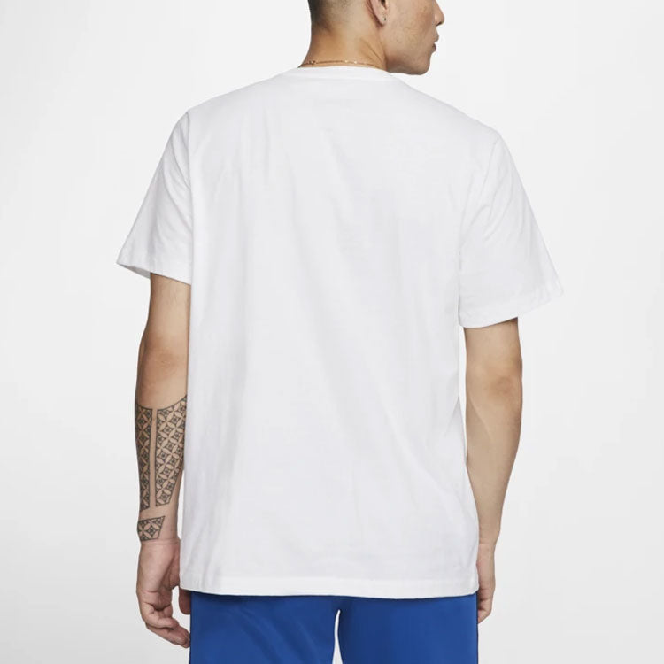 Nike Sportswear National Flag Logo Printing Sports Short Sleeve White CT6550-100