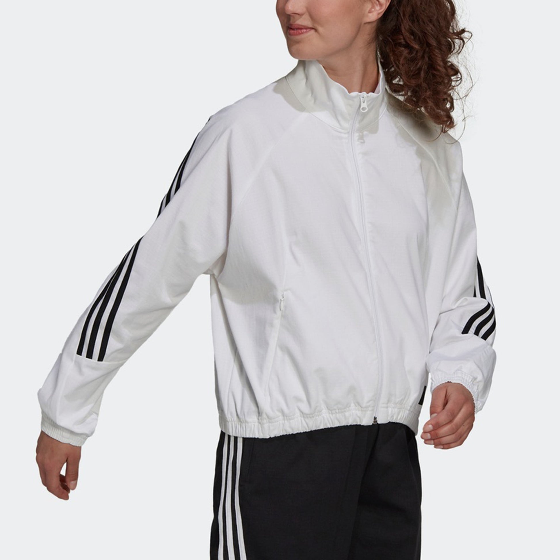 (WMNS) adidas W Fi Wv Tt Stripe Sports Stylish Jacket White H21577