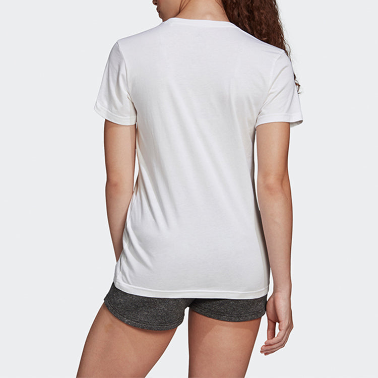 (WMNS) adidas Large Alphabet Logo Short Sleeve White FQ3238
