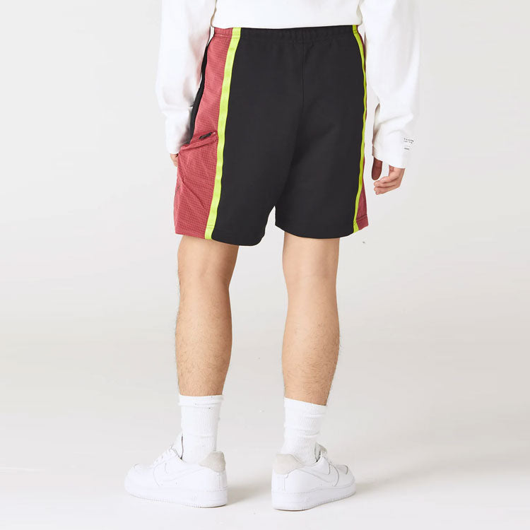 Men's Air Jordan Contrasting Colors Drawstring Lacing Straight Shorts Black DJ0234-010