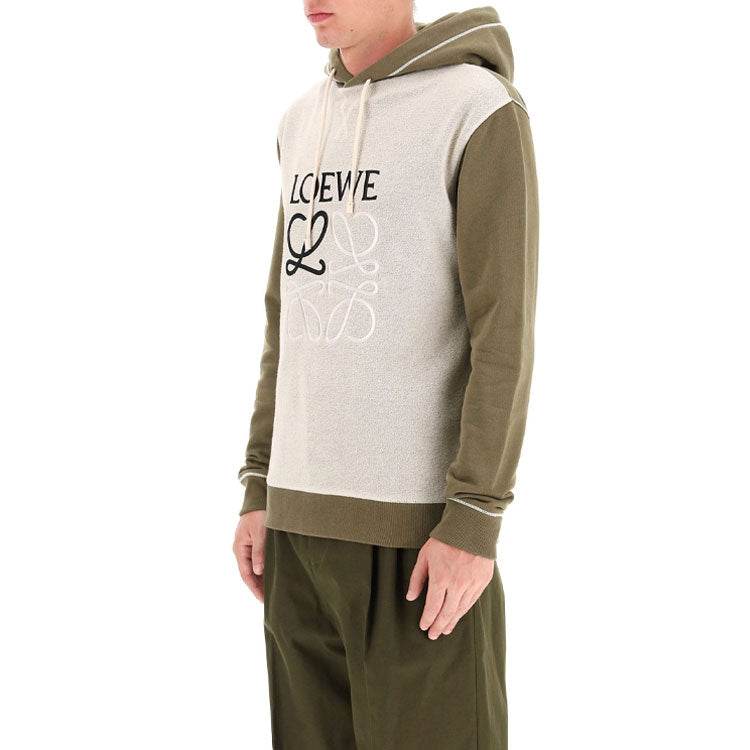 Men's LOEWE Embroidered hooded Drawstring Khaki H526341X94-3962