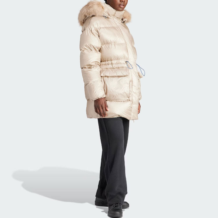 (WMNS) adidas originals Puffed Long Fur Jacket 'Beige' IR7116