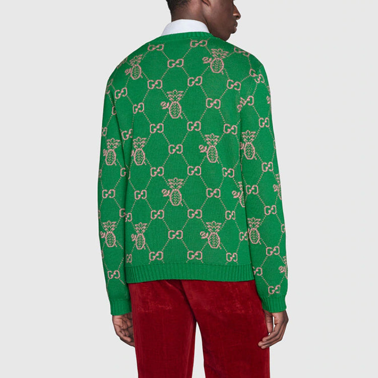 Gucci Pineapple GG Jacquard Sweatshirt 'Green' 683091-XKB70-3318