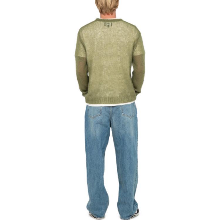 Stussy Loose Knit Logo Sweater 'Cypress' 117180-CYPERESS