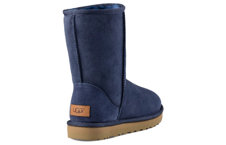 (WMNS) UGG Classic Short II Boot Fleece Lined Navy Blue 1016223-NAVY