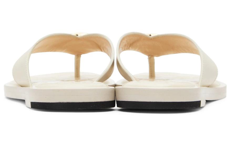 (WMNS) Gucci Interlocking G Thong Sandal 'White Leather' 695207-A3N00-9022