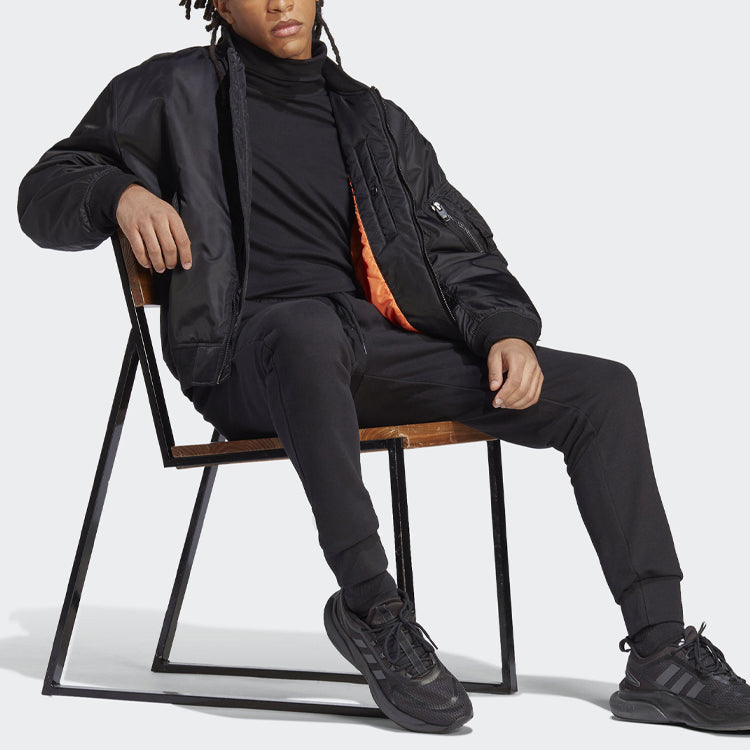 adidas Essentials French Terry Tapered Cuff Joggers 'Black' HA4347