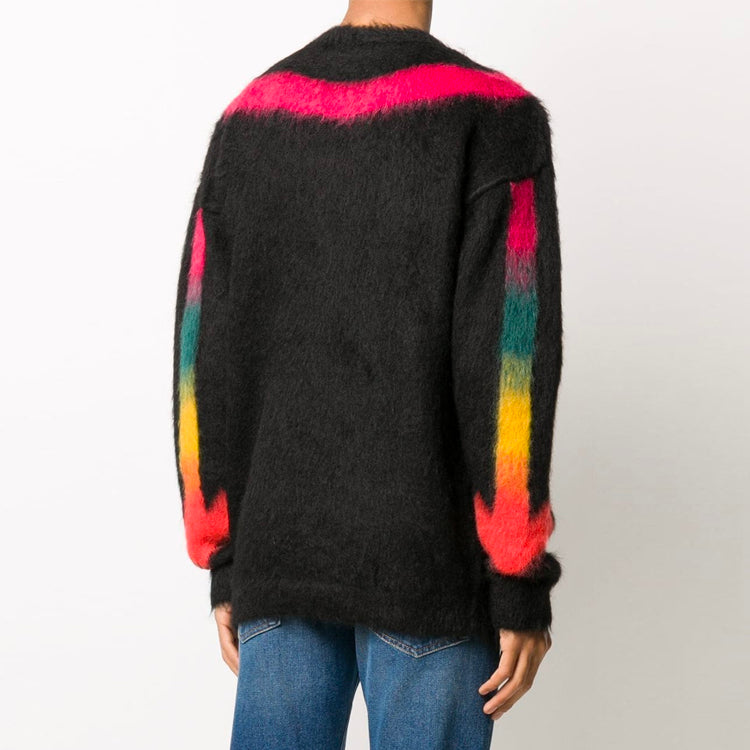Off-White Rainbow Gradient Arrow Knit Black OMHA036E20KNI0021087
