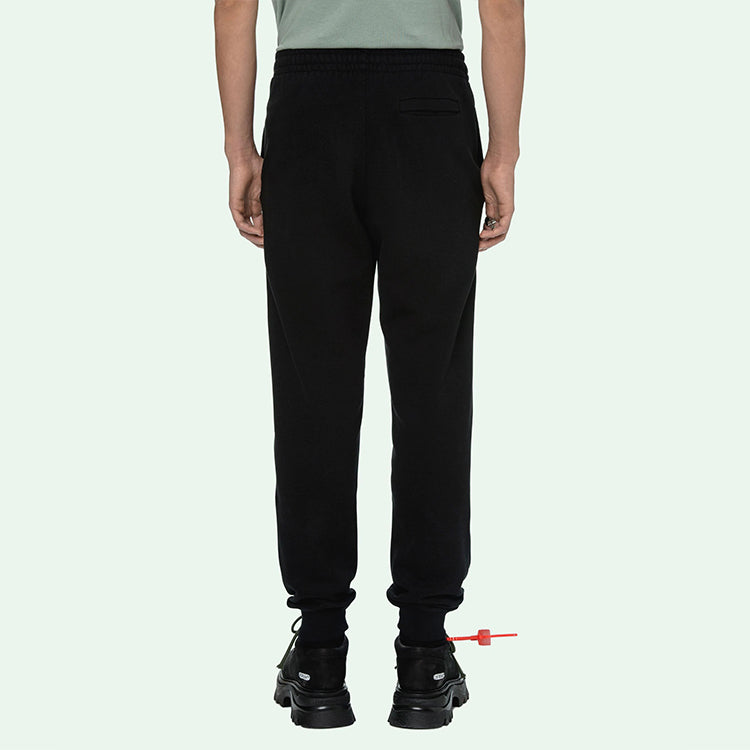 Men's Off-White SS21 Logo Black Sports Pants/Trousers/Joggers OMCH033R21FLE0011001