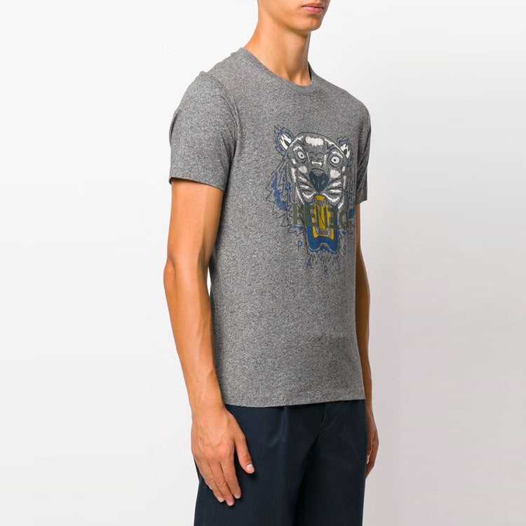 Men's KENZO Printing Pattern Short Sleeve Gray F765TS0504YC-98