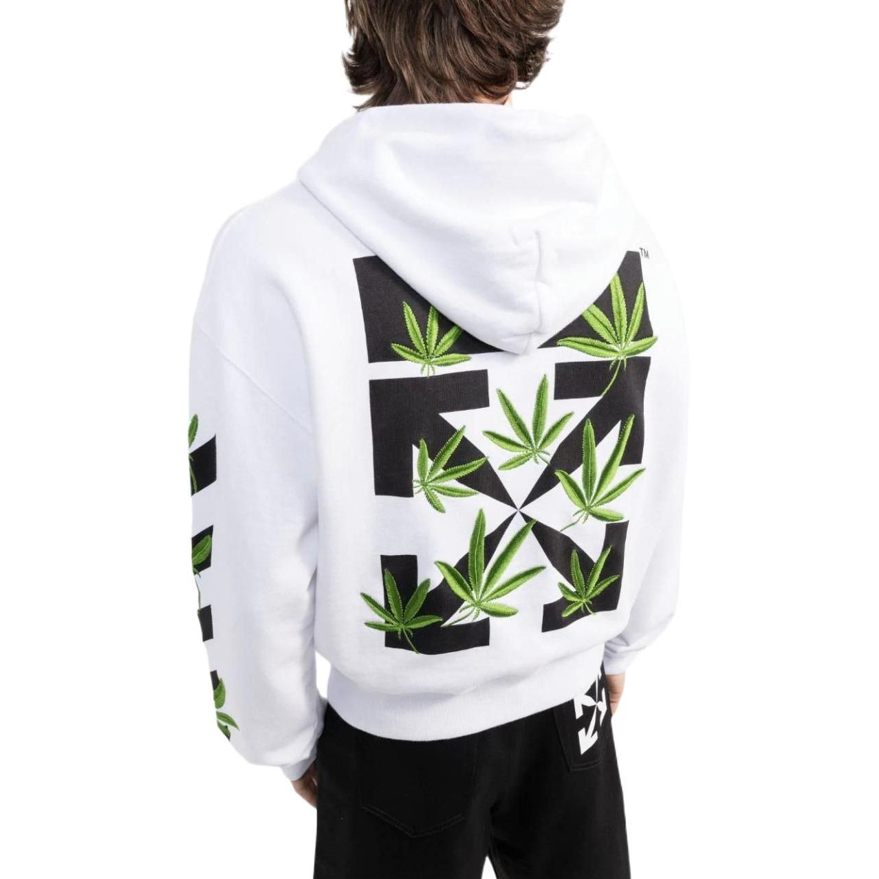Men's Off-White Logo Printing Solid Color Long Sleeves White OMBB037S22FLE0100155