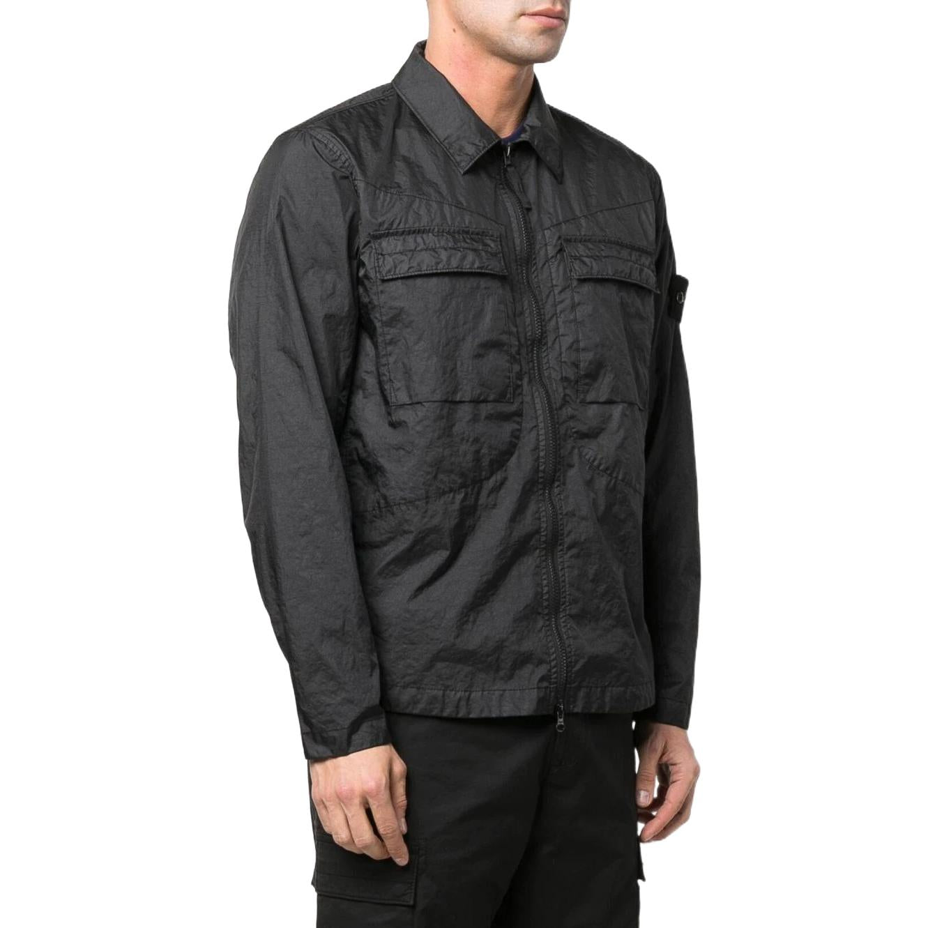 STONE ISLAND Membrana 3L TC Overshirt 'Black' 761510323-V0029