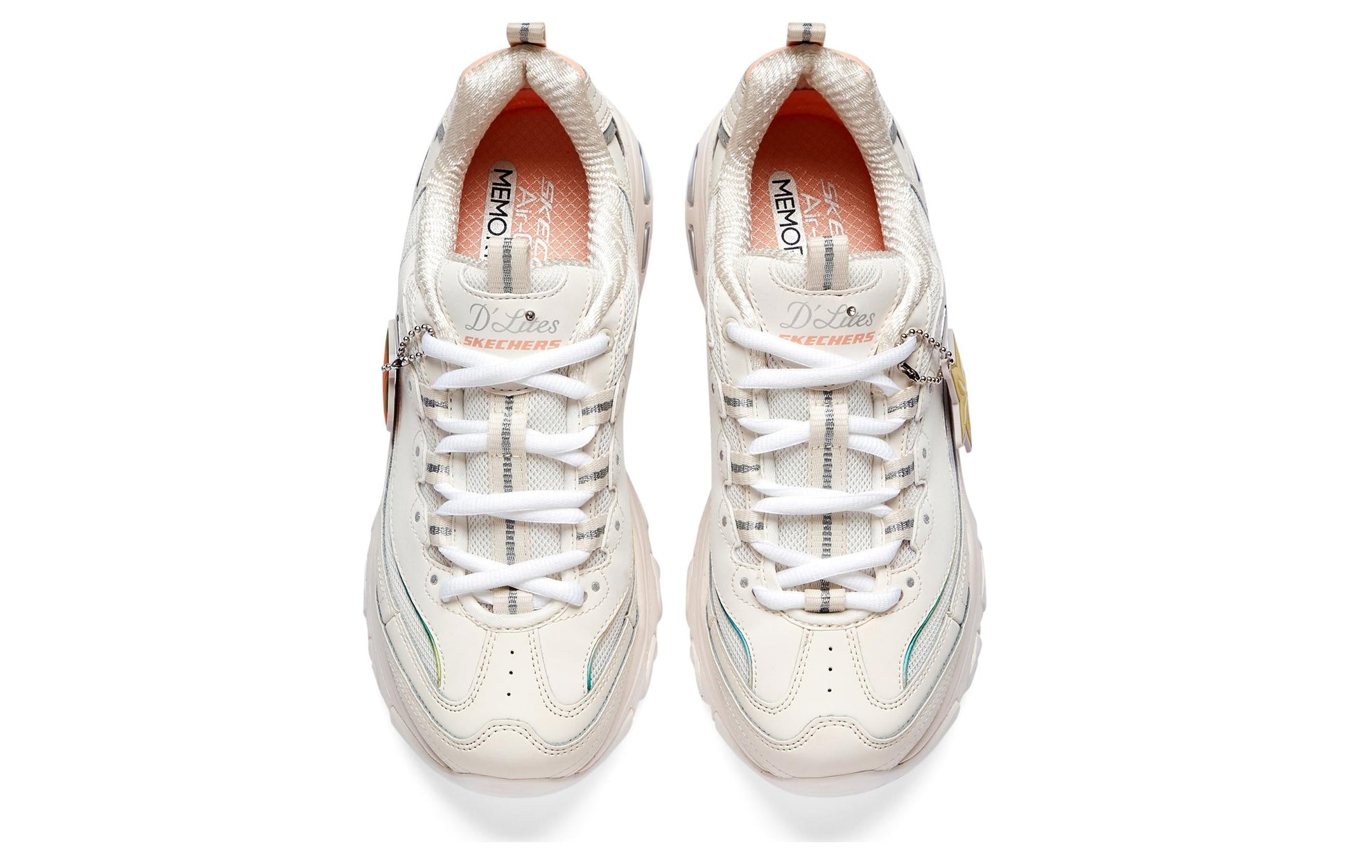 (WMNS) Skechers D'Lites 1.0 Shoes 'Beige White Yellow' 896187-OFPK
