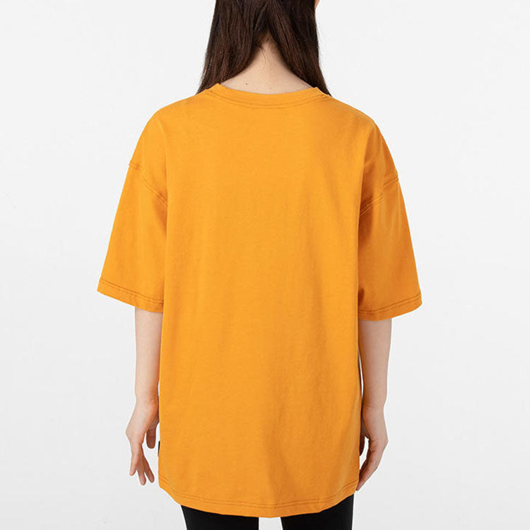 (WMNS) Nike Logo Printing Athleisure Casual Sports Breathable Short Sleeve Yellow DM6212-738