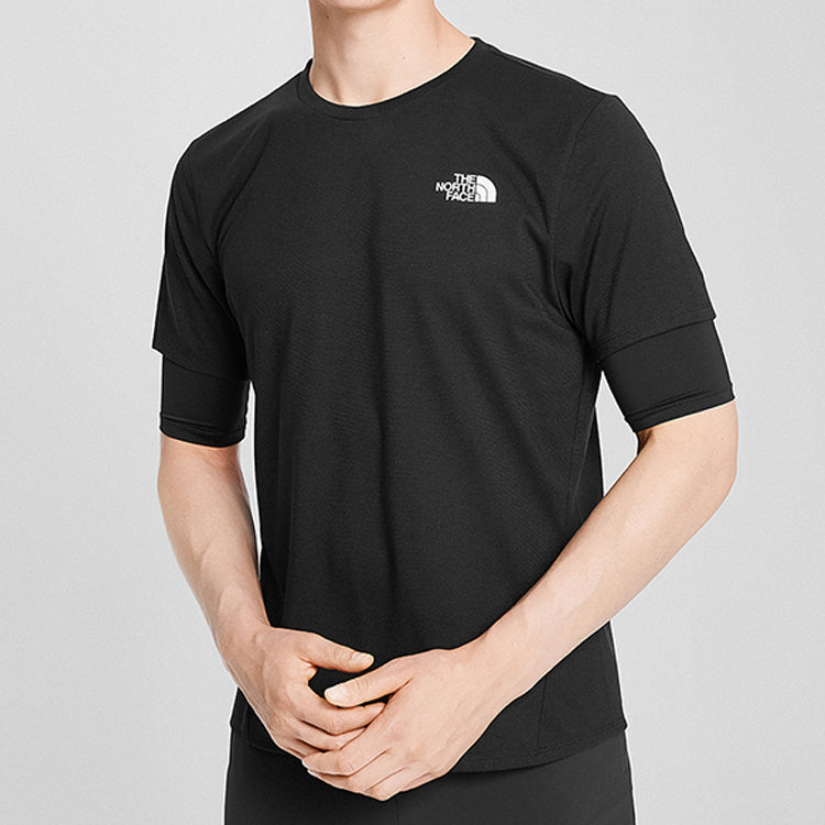 Men's THE NORTH FACE Outdoor Breathable Short Sleeve Black 4NA6-JK3
