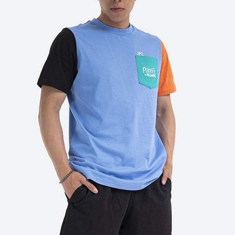 PUMA x Mr Doodle Crossover Casual Sports Round Neck Short Sleeve Blue 530652-83
