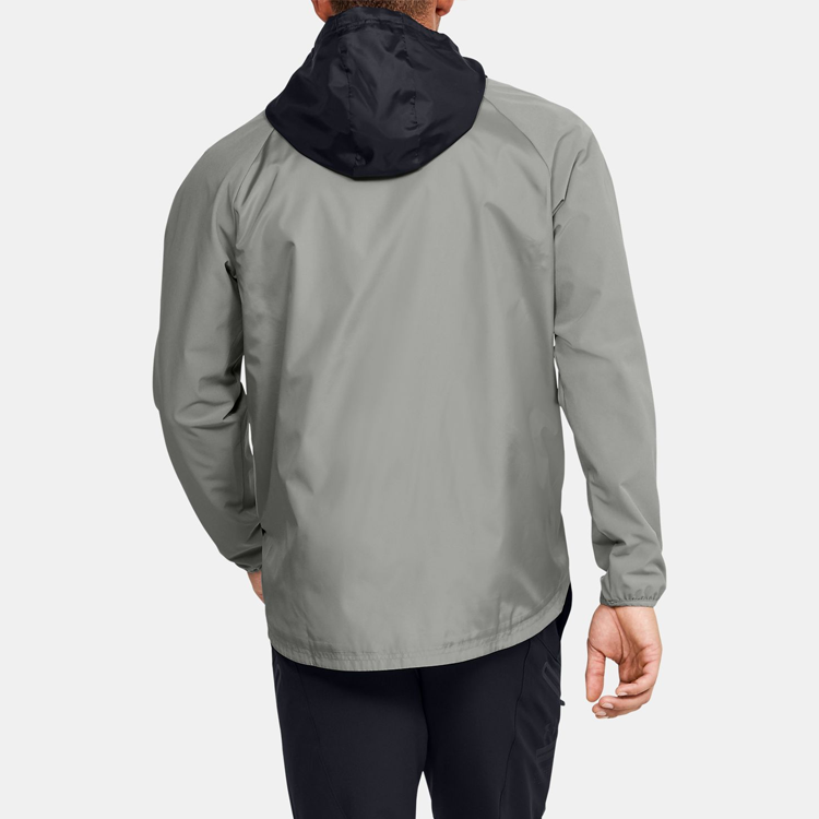 Under Armour Stretch Woven Running Jacket 'Black Grey' 1352021-388