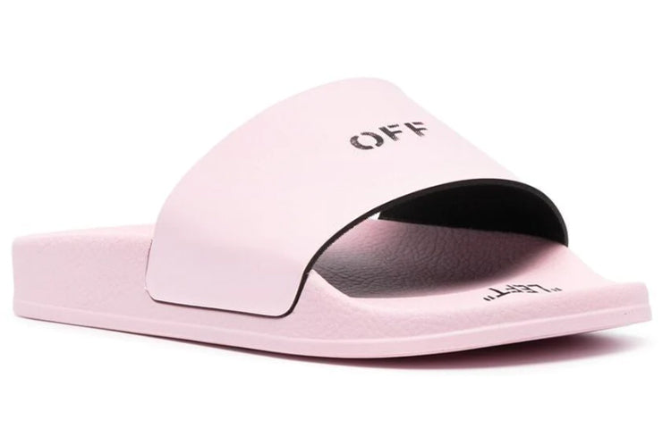 (WMNS) Off-White Logo Slides Slippers Pink OWIC002S21PLA0013000