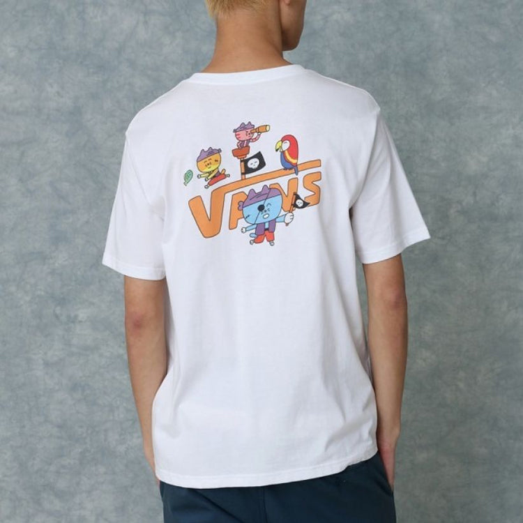 Men's Vans Asian Artist Crossover Series Pattern Printing Short Sleeve White VN0A4RASWHT