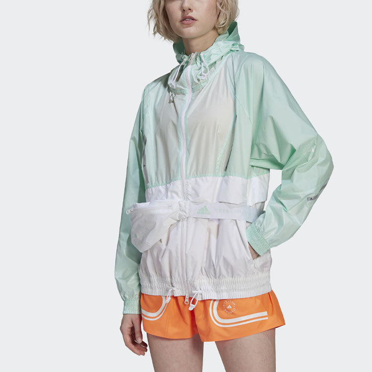 (WMNS) adidas Sports Hooded Zipper Frozen Green Jacket HD9129