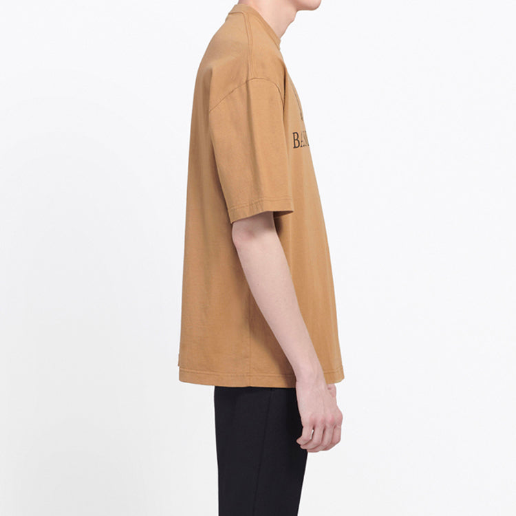 Balenciaga BB Pattern Printing Short Sleeve Unisex Khaki 578139TEV529610