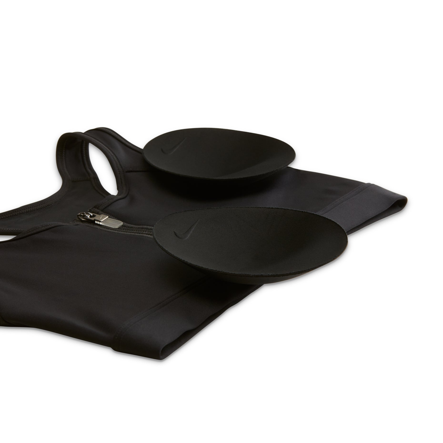 (WMNS) Nike Dri-FIT Swoosh Zip-Front Sports Bra 'Black' DD1206-010