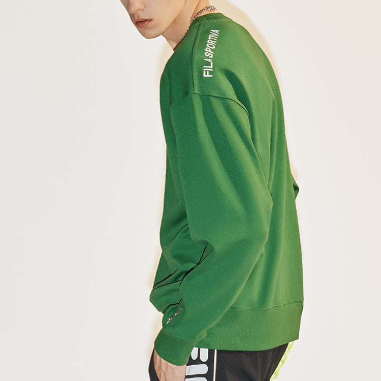 FILA FUSION Alphabet Logo Printing Sports Pullover Unisex Green T11U038205A-GN