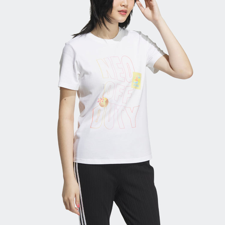(WMNS) adidas NEO OFF DUTY Vibe Collective T-Shirts 'White' IA5342