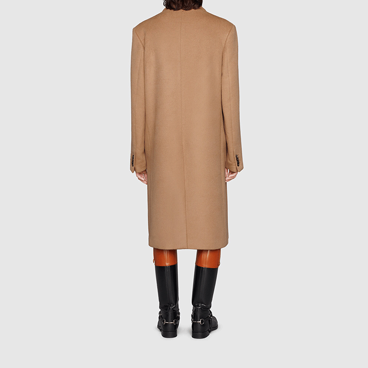 Gucci Single Breasted Overcoat 'Camel' 663482-ZAHGS-2250