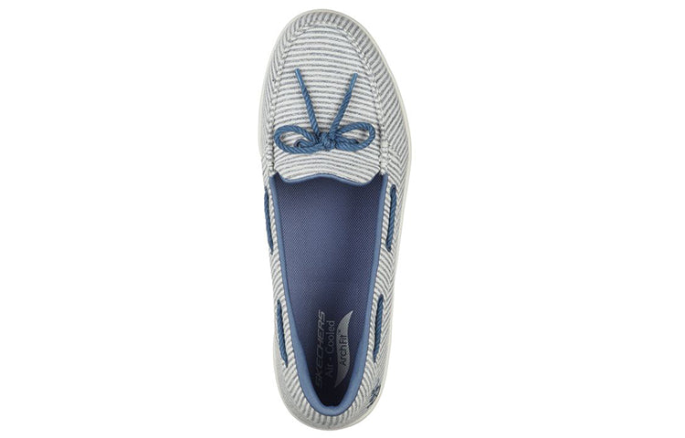 (WMNS) Skechers Arch Fit Uplift 'White Grey Blue' 136601-BLW
