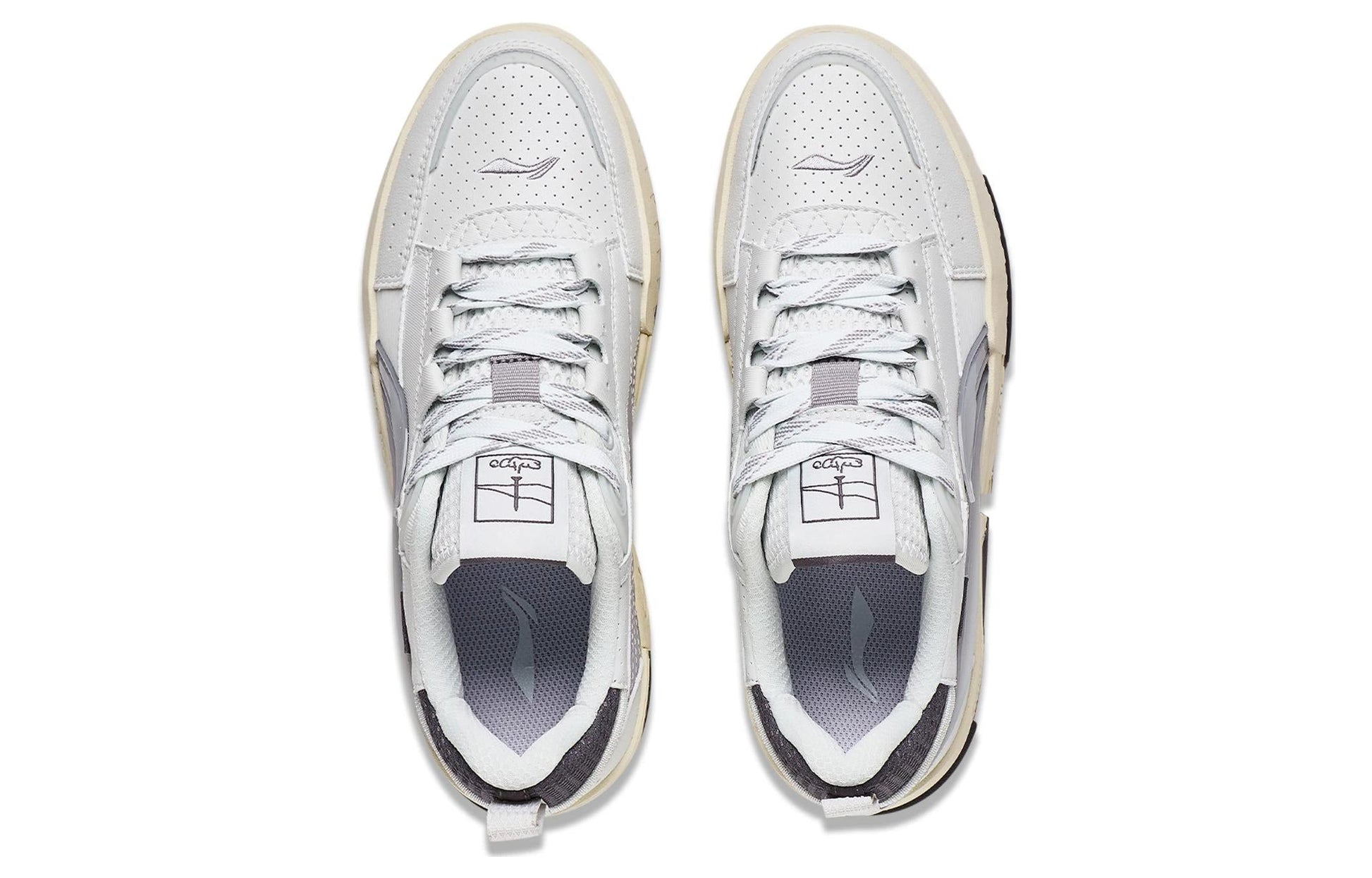 (WMNS) Li-Ning Casual Skate Shoes 'White Silver' AGCT136-4